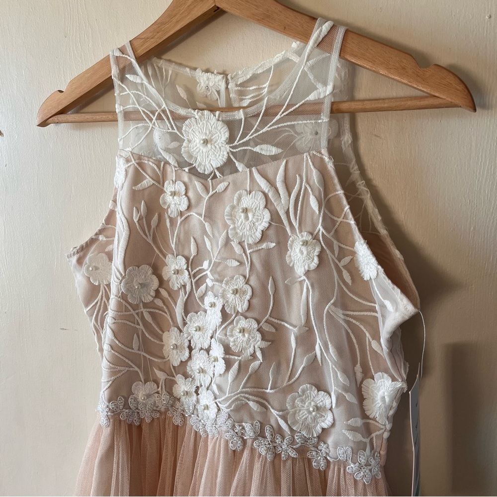 Rare Editions Sunday Best Taupe Dress, Girls Size 16 - Picture 3 of 12